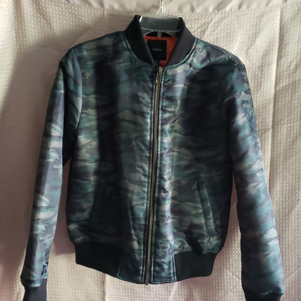 Camouflage bomber jacket